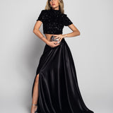 Jupe longue glamour avec ouverture latérale