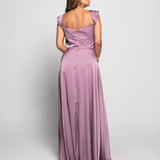 Vestido Longo Glamour Com Múltiplos Drapeados
