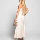 Vestido One Shoulder Aplicações Douradas