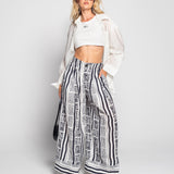 Calça Ti.Amo Estampado Indígena Com Pregas