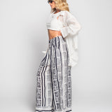 Calça Ti.Amo Estampado Indígena Com Pregas
