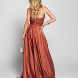 Vestido Glamour Decote Drapeado Tipo Nó