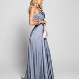 Vestido Glamour Decote Drapeado Tipo Nó