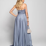 Vestido Glamour Decote Drapeado Tipo Nó