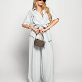 Twinset Ti.Amo 100% Linho Camisa/Blazer Bolsos + Calça