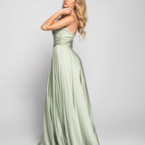 Vestido Glamour Decote Drapeado Tipo Nó