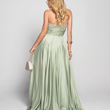 Vestido Glamour Decote Drapeado Tipo Nó
