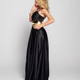Long Dress with Ruffle Effect and Side Opening