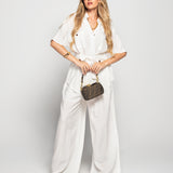 Twinset Ti.Amo 100% Linho Camisa/Blazer Bolsos + Calça