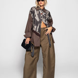 Calça Ti.Amo Wide Leg Com Cinto Tipo Gravata