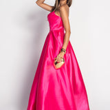 Vestido Longo Glamour Decote Drapeado