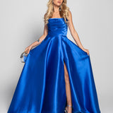 Vestido Longo Glamour Decote Drapeado