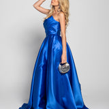Vestido Longo Glamour Decote Drapeado