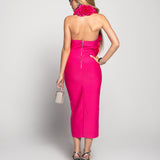 Vestido Glamour Bandage Com Rosas 3D