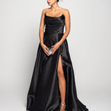 Vestido Longo Glamour Decote Drapeado