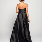 Vestido Longo Glamour Decote Drapeado