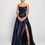 Vestido Longo Glamour Decote Drapeado