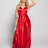 Vestido Glamour Com Decote Em V Pormenor Transparente