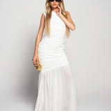 Vestido Bandage One Shoulder Drapeado Lateral
