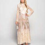 Vestido Ti.Amo Longo Glamour Estampado Histórico