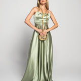 Robe glamour avec fente latérale et liens