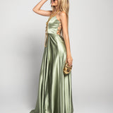 Robe glamour avec fente latérale et liens