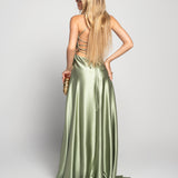 Robe glamour avec fente latérale et liens