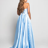 Vestido Longo Glamour Decote Drapeado
