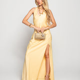 Vestido Glamour Longo Abertural Lateral