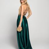 Robe glamour avec fente latérale et liens