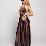 Robe glamour avec fente latérale et liens