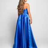 Vestido Longo Glamour Decote Drapeado