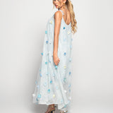Vestido Ti.Amo Efeito Escama Flores Aplicadas