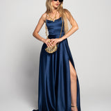 Robe glamour avec fente latérale et liens