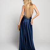 Robe glamour avec fente latérale et liens