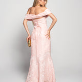 Vestido Glamour Jacquard Laço Volumoso