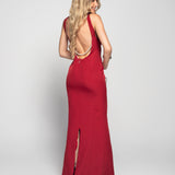 Vestido Longo Glamour Halter Pérolas