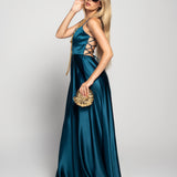 Robe glamour avec fente latérale et liens