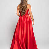 Vestido Longo Glamour Decote Drapeado