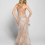 Vestido Glamour Longo Patchwork Brilhos