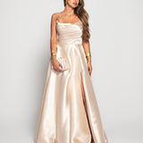 Vestido Longo Glamour Decote Drapeado