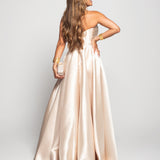 Vestido Longo Glamour Decote Drapeado