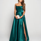 Vestido Longo Glamour Decote Drapeado