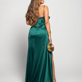 Vestido Glamour Copa Drapeada Lantejoulas