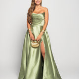 Vestido Longo Glamour Decote Drapeado