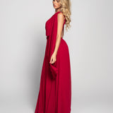 Vestido Glamour One Shoulder Decote Plissado