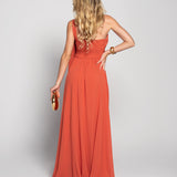 Vestido Glamour One Shoulder Decote Plissado