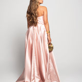 Vestido Longo Glamour Decote Drapeado