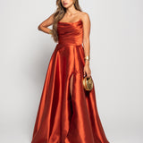 Vestido Longo Glamour Decote Drapeado