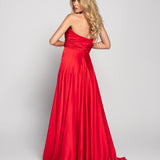 Vestido Glamour Decote Drapeado Tipo Nó